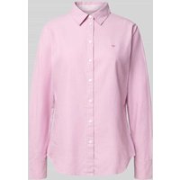 Fynch-Hatton Regular Fit Hemdbluse mit Logo-Stitching in Rose, Größe 36 Fynch-Hatton Regular Fit Hemdbluse mit Logo-Stitching in Rose, Größe 36 von FYNCH-HATTON