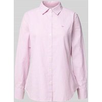 Fynch-Hatton Regular Fit Hemdbluse mit Logo-Stitching in Rose, Größe 38 Fynch-Hatton Regular Fit Hemdbluse mit Logo-Stitching in Rose, Größe 38 von FYNCH-HATTON