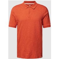 Fynch-Hatton Regular Fit Poloshirt im unifarbenen Design in Koralle Melange, Größe L von FYNCH-HATTON