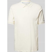 Fynch-Hatton Regular Fit Poloshirt im unifarbenen Design in Offwhite Melange, Größe M von FYNCH-HATTON