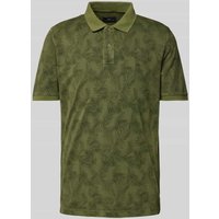 Fynch-Hatton Regular Fit Poloshirt mit Allover-Print in Khaki Melange, Größe M von FYNCH-HATTON