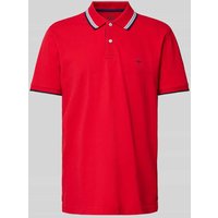 Fynch-Hatton Regular Fit Poloshirt mit Kontraststreifen in Rot, Größe S von FYNCH-HATTON