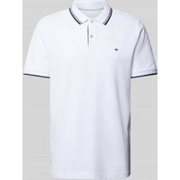 Fynch-Hatton Regular Fit Poloshirt mit Kontraststreifen in Weiss, Größe XXL von FYNCH-HATTON