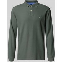 Fynch-Hatton Regular Fit Poloshirt mit Logo-Stitching in Anthrazit, Größe M von FYNCH-HATTON