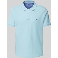 Fynch-Hatton Regular Fit Poloshirt mit Logo-Stitching in Bleu, Größe XXL von FYNCH-HATTON