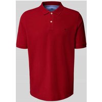Fynch-Hatton Regular Fit Poloshirt mit Logo-Stitching in Rot, Größe M von FYNCH-HATTON