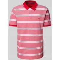 Fynch-Hatton Regular Fit Poloshirt mit Logo-Stitching in Rot, Größe XXL von FYNCH-HATTON