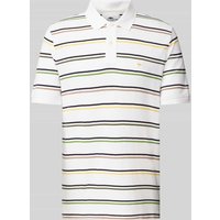 Fynch-Hatton Regular Fit Poloshirt mit Streifenmuster in Weiss, Größe S von FYNCH-HATTON