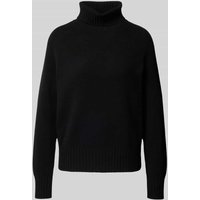 Fynch-Hatton Rollkragenpullover mit gerippten Abschlüssen in Black, Größe XXL von FYNCH-HATTON