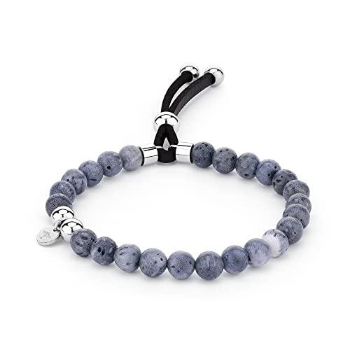 Fynch-Hatton Stein Beads Armband aus Edelstahl in silber FHJ-0093-B-16 von FYNCH-HATTON