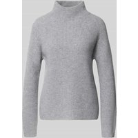Fynch-Hatton Strickpullover aus Kaschmir mit Stehkragen in Hellgrau Melange, Größe XXL von FYNCH-HATTON