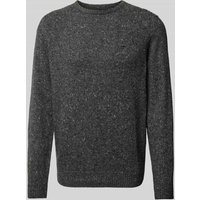 Fynch-Hatton Strickpullover aus Woll-Mix mit Rundhalsausschnitt in Anthrazit, Größe L von FYNCH-HATTON