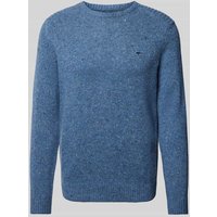 Fynch-Hatton Strickpullover aus Woll-Mix mit Rundhalsausschnitt in Hellblau, Größe XXL von FYNCH-HATTON