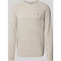 Fynch-Hatton Strickpullover aus Woll-Mix mit Rundhalsausschnitt in Offwhite, Größe XXL von FYNCH-HATTON