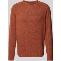 Fynch-Hatton Strickpullover aus Woll-Mix mit Rundhalsausschnitt in Orange, Größe XL von FYNCH-HATTON