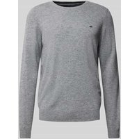 Fynch-Hatton Regular Fit Strickpullover aus Woll-Kaschmir-Mix in Hellgrau, Größe XL von FYNCH-HATTON