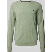 Fynch-Hatton Regular Fit Strickpullover aus Woll-Kaschmir-Mix in Khaki, Größe L von FYNCH-HATTON