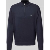 Fynch-Hatton Strickpullover mit Label-Stitching in Marine, Größe XXL von FYNCH-HATTON