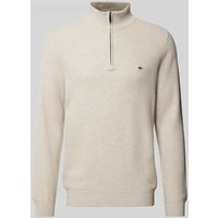 Fynch-Hatton Strickpullover mit Label-Stitching in Offwhite, Größe XL von FYNCH-HATTON