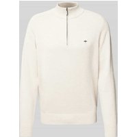 Fynch-Hatton Strickpullover mit Label-Stitching in Offwhite, Größe XXL von FYNCH-HATTON