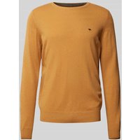 Fynch-Hatton Regular Fit Strickpullover aus Woll-Kaschmir-Mix in Senf, Größe XXL von FYNCH-HATTON