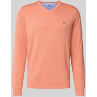 Fynch-Hatton Strickpullover mit Logo-Detail in Apricot, Größe XXL von FYNCH-HATTON