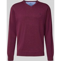 Fynch-Hatton Strickpullover mit Logo-Detail in Bordeaux, Größe XXL von FYNCH-HATTON