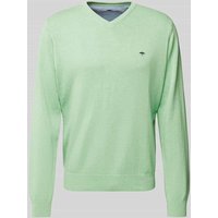 Fynch-Hatton Strickpullover mit Logo-Stitching in Hellgruen, Größe XXL von FYNCH-HATTON