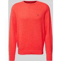 Fynch-Hatton Strickpullover mit Logo-Stitching in Rot, Größe XXL von FYNCH-HATTON