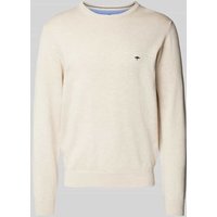 Fynch-Hatton Strickpullover mit Rundhalsausschnitt in Offwhite, Größe 3XL von FYNCH-HATTON