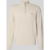 Fynch-Hatton Strickpullover mit Troyer-Kragen in Offwhite, Größe XXL von FYNCH-HATTON
