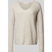 Fynch-Hatton Strickpullover mit V-Ausschnitt in Beige Melange, Größe XL von FYNCH-HATTON