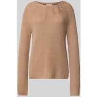 Fynch-Hatton Strickpullover mit gerippten Abschlüssen in Hellbraun, Größe XXL von FYNCH-HATTON