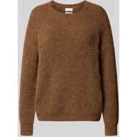 Fynch-Hatton Strickpullover mit gerippten Abschlüssen in Mittelbraun Mel, Größe XXL von FYNCH-HATTON