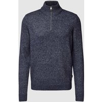 Fynch-Hatton Strickpullover mit kurzem Reißverschluss in Marine, Größe L von FYNCH-HATTON