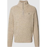 Fynch-Hatton Strickpullover mit kurzem Reißverschluss in Offwhite, Größe L von FYNCH-HATTON