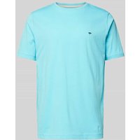 Fynch-Hatton T-Shirt mit Logo-Stitching in Aqua, Größe XL von FYNCH-HATTON