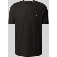 Fynch-Hatton T-Shirt mit Logo-Stitching in Black, Größe L von FYNCH-HATTON