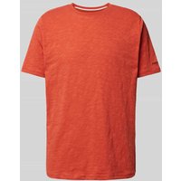Fynch-Hatton T-Shirt mit Logo-Stitching in Koralle Melange, Größe XL von FYNCH-HATTON