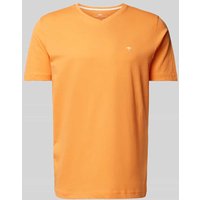 Fynch-Hatton T-Shirt mit V-Ausschnitt in Apricot Melange, Größe XL von FYNCH-HATTON