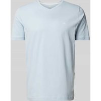 Fynch-Hatton T-Shirt mit V-Ausschnitt in Hellblau Melange, Größe XL von FYNCH-HATTON