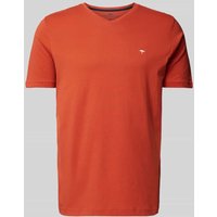 Fynch-Hatton T-Shirt mit V-Ausschnitt in Koralle Melange, Größe XXL von FYNCH-HATTON