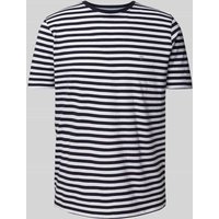 Fynch-Hatton T-Shirt mit geripptem Rundhalsausschnitt in Marine, Größe XXL Fynch-Hatton T-Shirt mit geripptem Rundhalsausschnitt in Marine, Größe XXL von FYNCH-HATTON