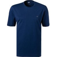 Fynch-Hatton Herren T-Shirt blau Baumwolle von FYNCH-HATTON