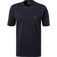 Fynch-Hatton Herren T-Shirt blau Baumwolle von FYNCH-HATTON