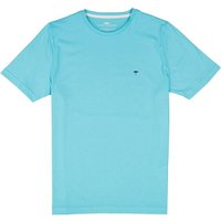 Fynch-Hatton Herren T-Shirt blau Baumwolle von FYNCH-HATTON