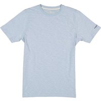 Fynch-Hatton Herren T-Shirt blau Baumwolle meliert von FYNCH-HATTON