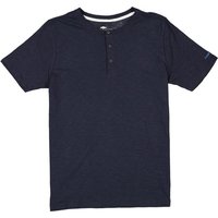 Fynch-Hatton Herren T-Shirt blau Baumwolle meliert von FYNCH-HATTON