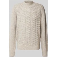 Fynch-Hatton Wollpullover mit Zopfmuster und Alpaka-Anteil in Offwhite, Größe XL Fynch-Hatton Wollpullover mit Zopfmuster und Alpaka-Anteil in Offwhite, Größe XL von FYNCH-HATTON