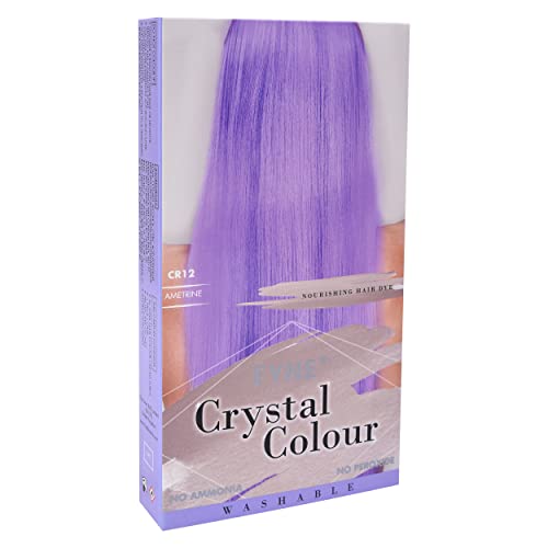 FYNE Crystal Color – semi-permanente Haarfarbe (Lila (Pastell) – Ametrin | Semi permanente Haarfarbe | Schöne und einfache Haarfarbe für Frauen | Integrierte Conditioner-Formel, gesünderes, glänzendes von FYNE